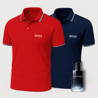 Red + Navy blue
