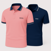 Coral + Navy Blue